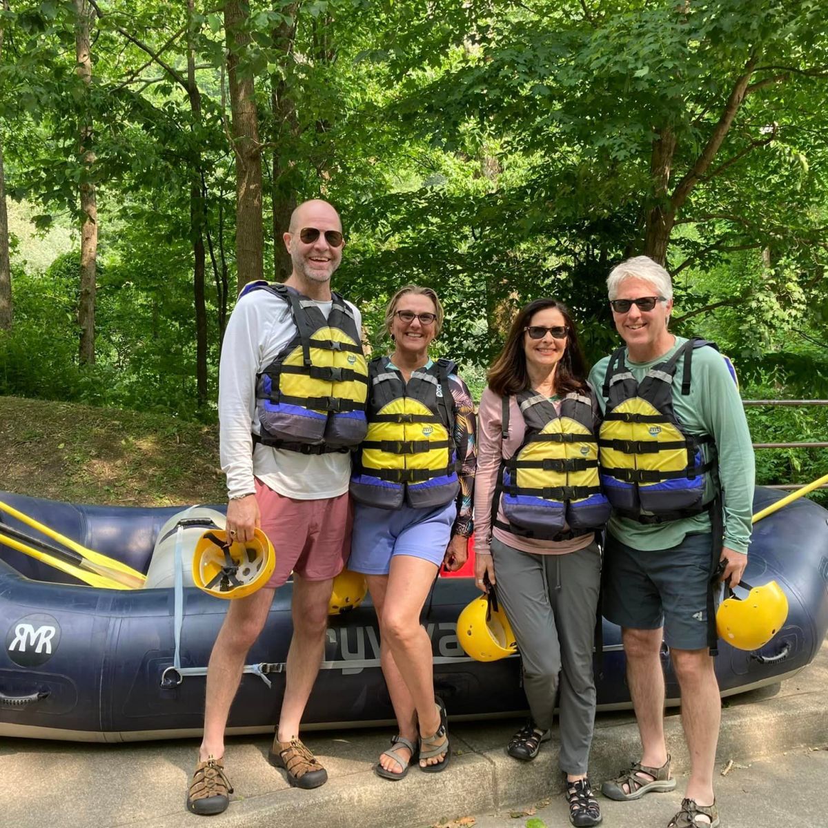 a group of people posing for the camera