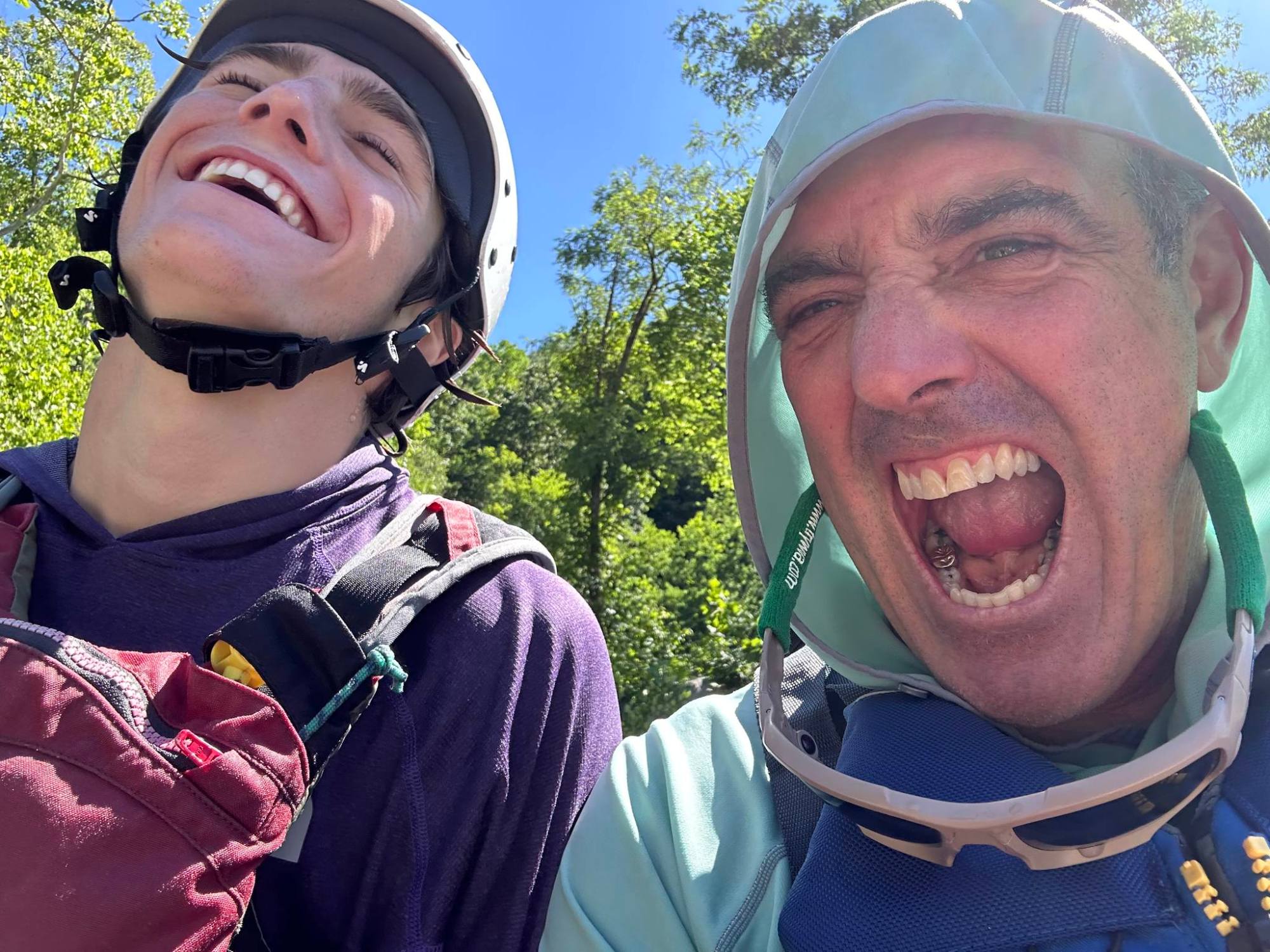 a couple of people posing for the camera