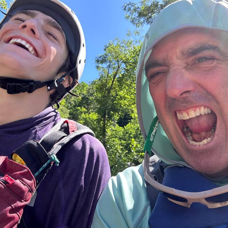 a couple of people posing for the camera