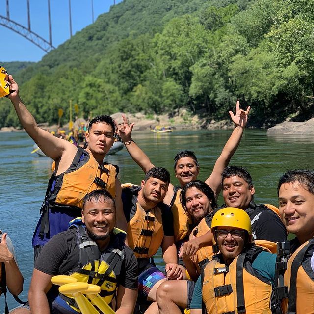 a group of people posing for the camera